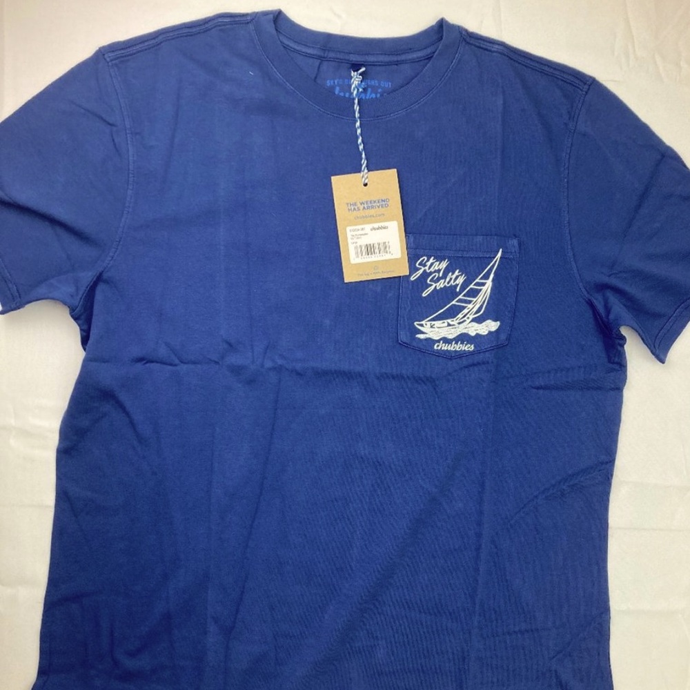 Chubbies Fairweather SS Tee. Sz: L.